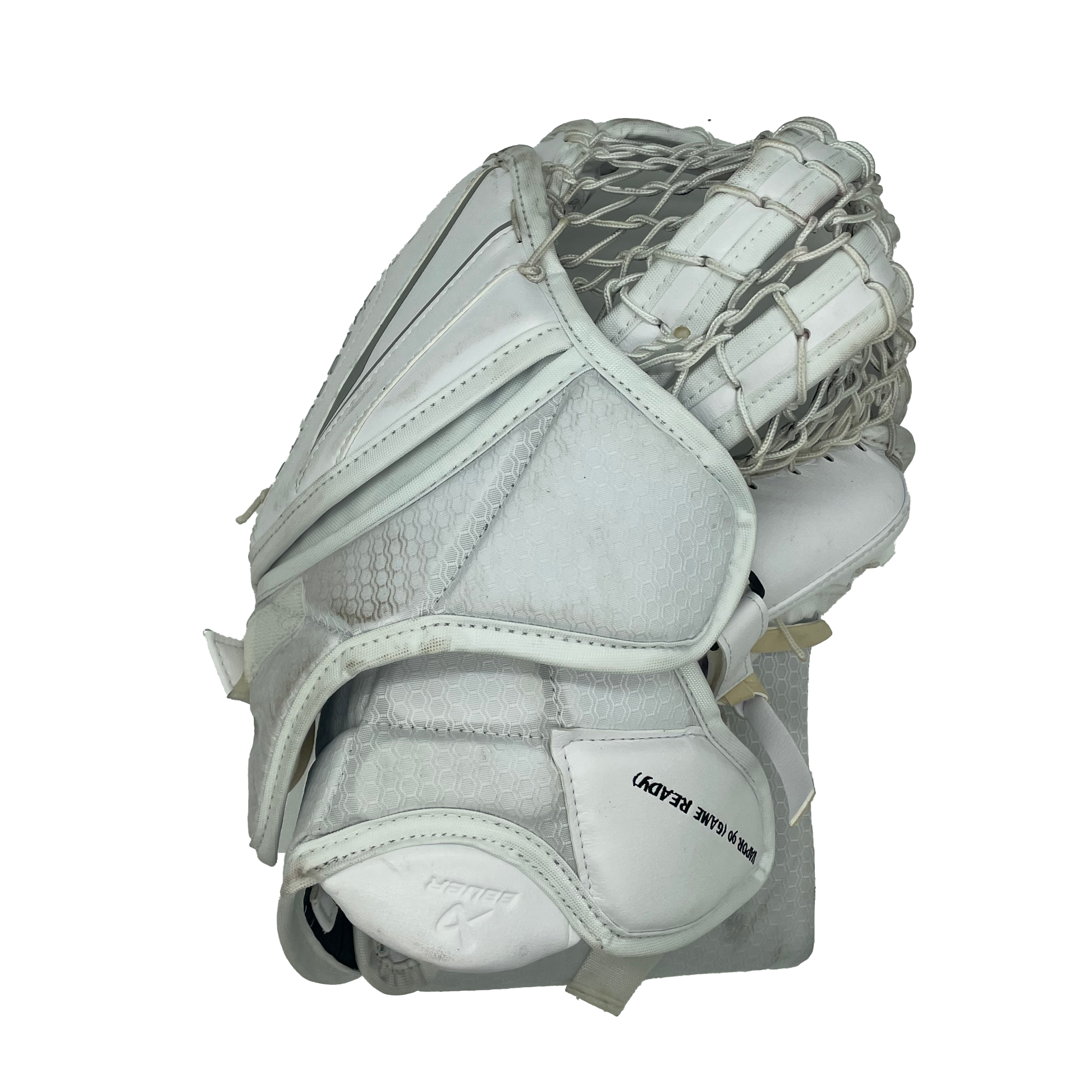 Bauer Vapor Hyperlite 2 - Ensemble de gardien de but complet Pro Stock Senior d'occasion (blanc)
